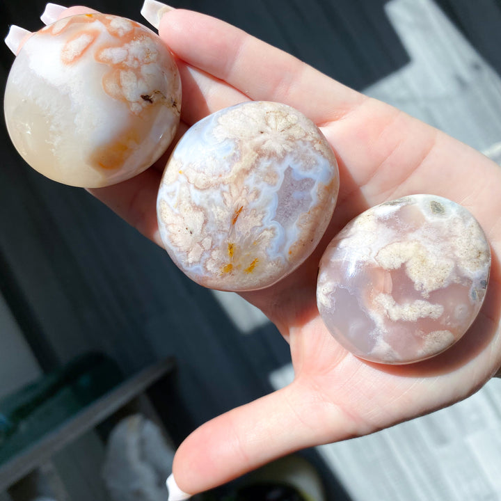 Gorgeous Flower Agate Palm Stone - Your Choice