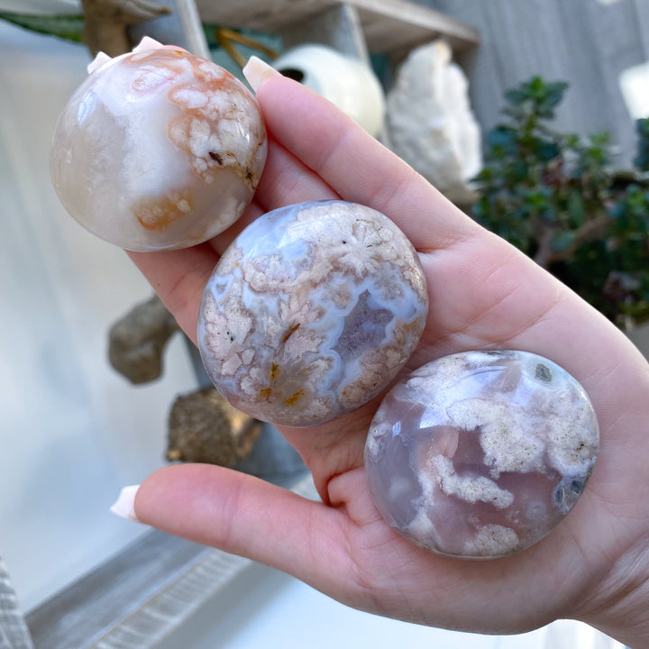Gorgeous Flower Agate Palm Stone - Your Choice