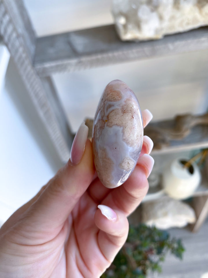 Gorgeous Flower Agate Palm Stone - Your Choice