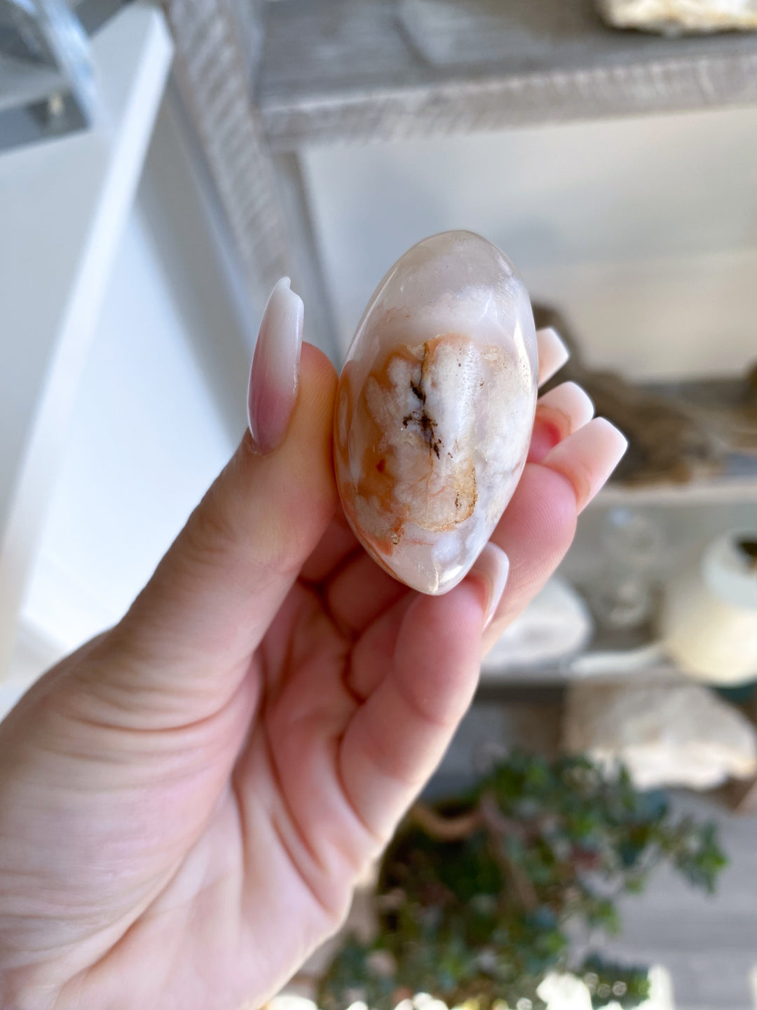 Gorgeous Flower Agate Palm Stone - Your Choice