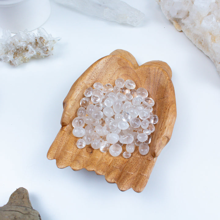 Clear Quartz Mini Tumble Stones - Crystal Grid