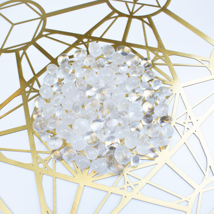 Clear Quartz Mini Tumble Stones - Crystal Grid