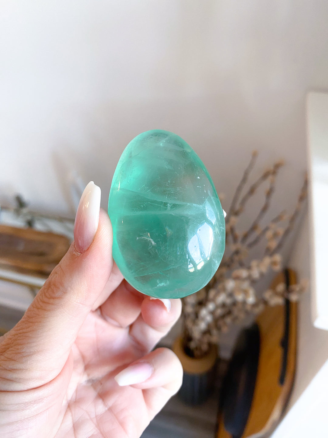 Small Green Fluorite Palm #1
