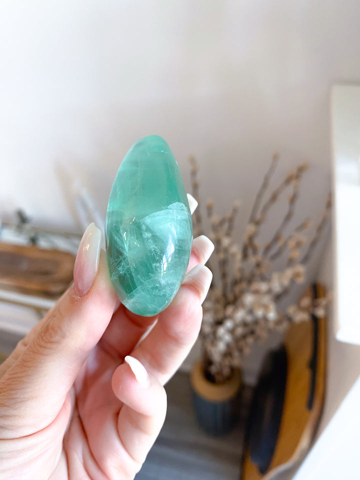 Small Green Fluorite Palm #1