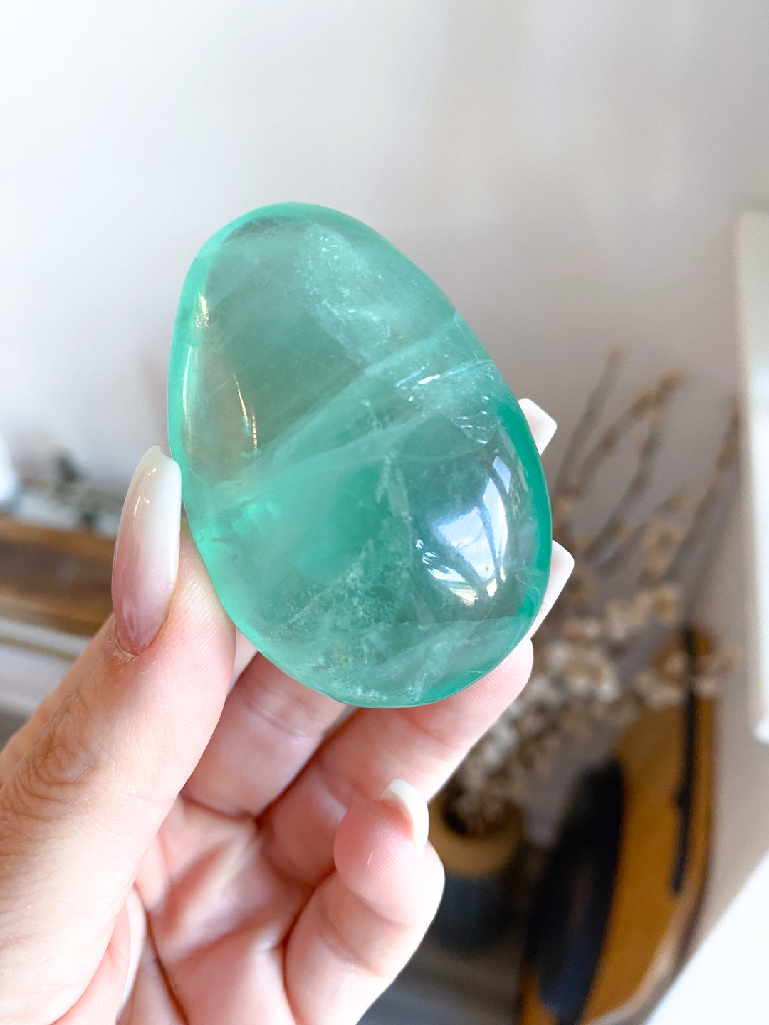 Small Green Fluorite Palm #1