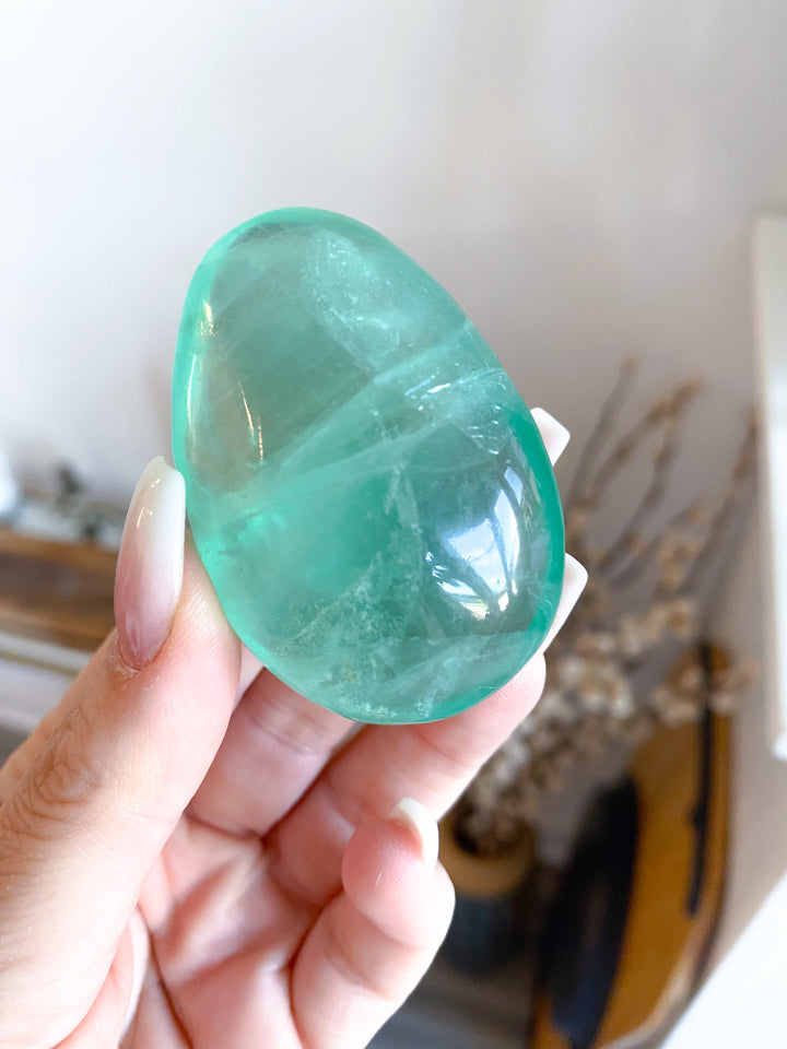 Small Green Fluorite Palm #1