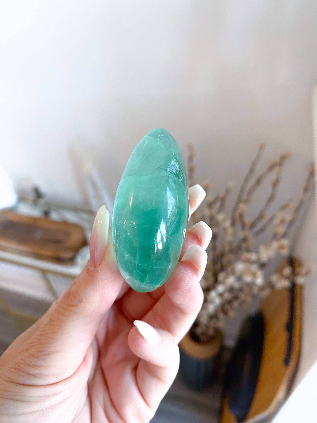 Small Green Fluorite Palm #1