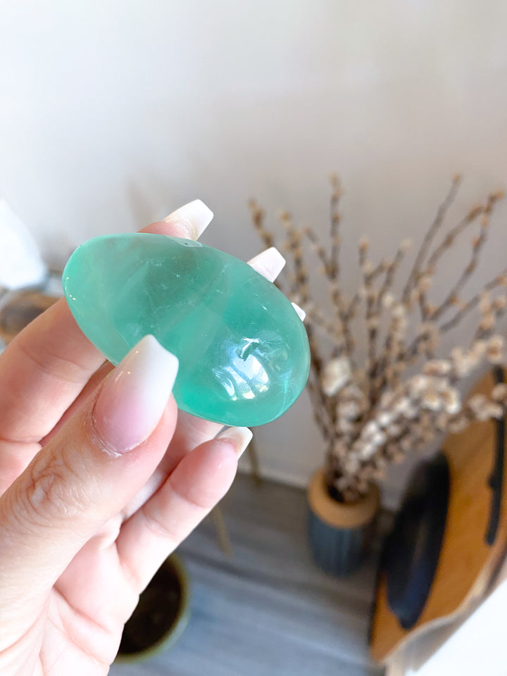 Small Green Fluorite Palm #1
