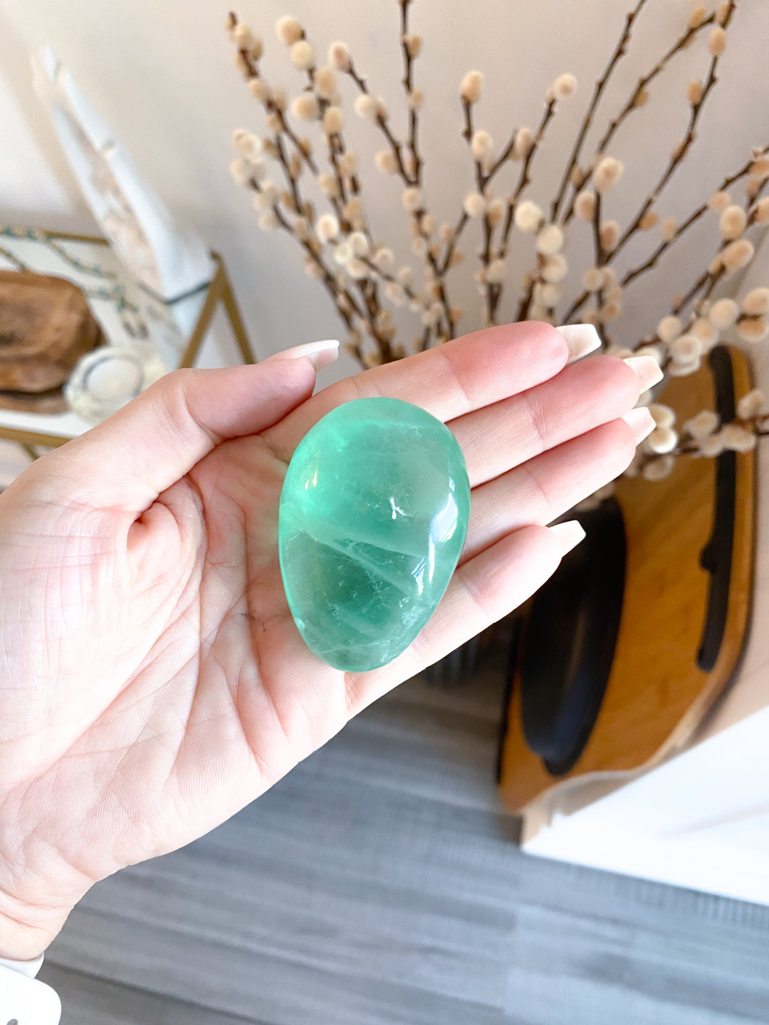 Small Green Fluorite Palm #1