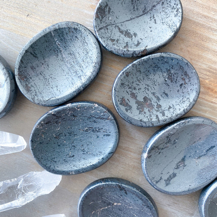 Hematite Worry Stone - Grounding - Energy Cleansing