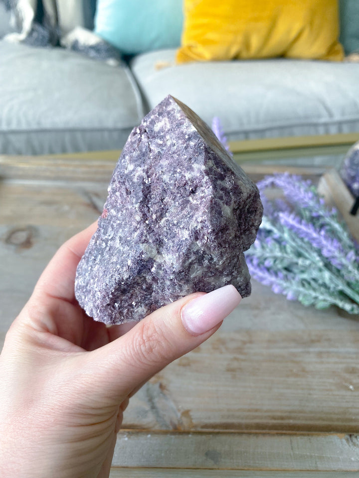 XL Purple Lepidolite Point with Mica - Get Exact Crystal Shown - 1 lb large