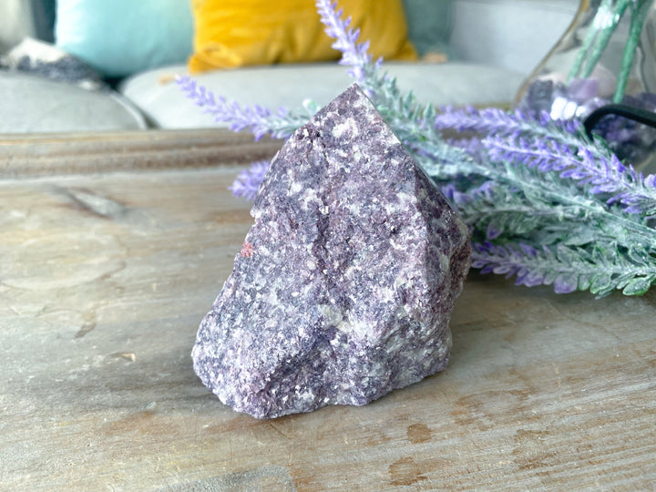 XL Purple Lepidolite Point with Mica - Get Exact Crystal Shown - 1 lb large