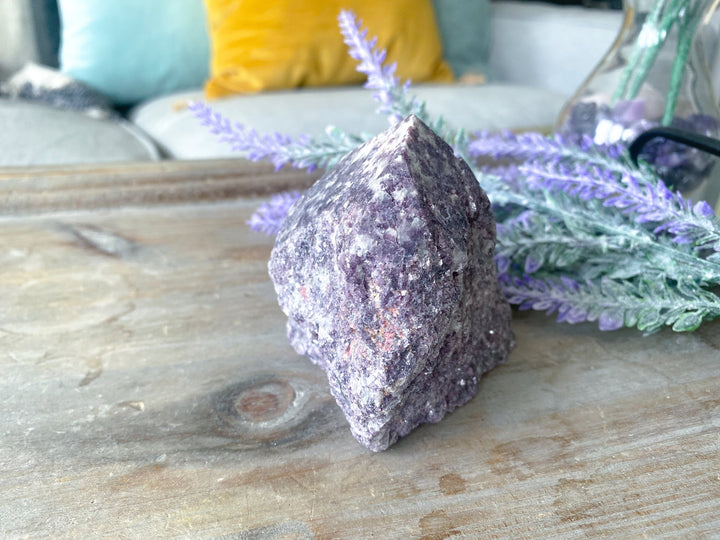 XL Purple Lepidolite Point with Mica - Get Exact Crystal Shown - 1 lb large