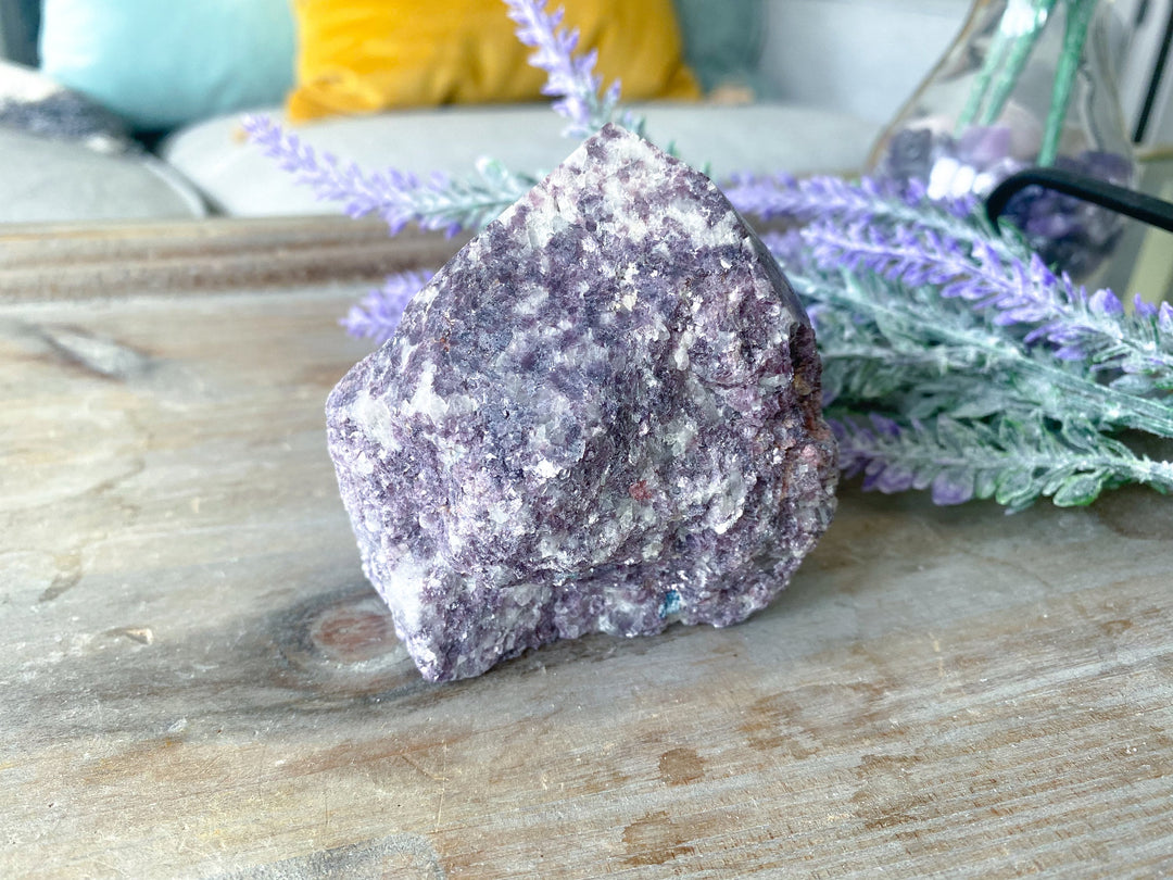 XL Purple Lepidolite Point with Mica - Get Exact Crystal Shown - 1 lb large