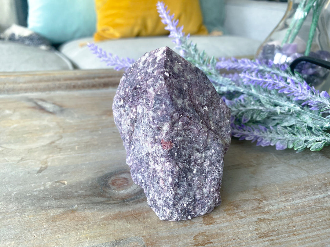XL Purple Lepidolite Point with Mica - Get Exact Crystal Shown - 1 lb large