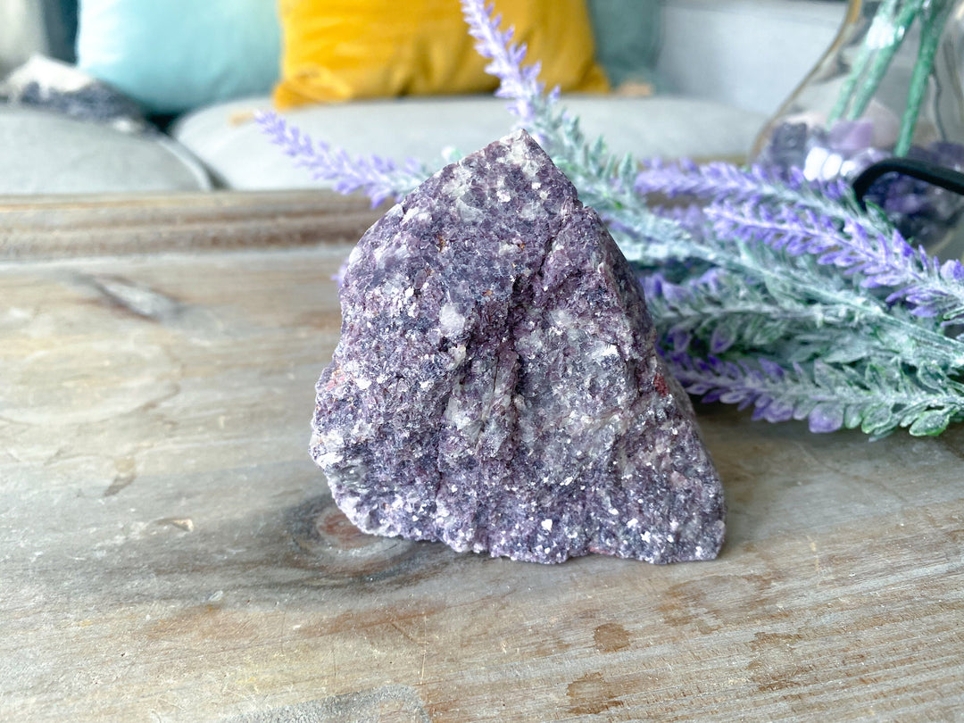 XL Purple Lepidolite Point with Mica - Get Exact Crystal Shown - 1 lb large