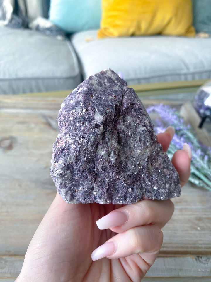 XL Purple Lepidolite Point with Mica - Get Exact Crystal Shown - 1 lb large