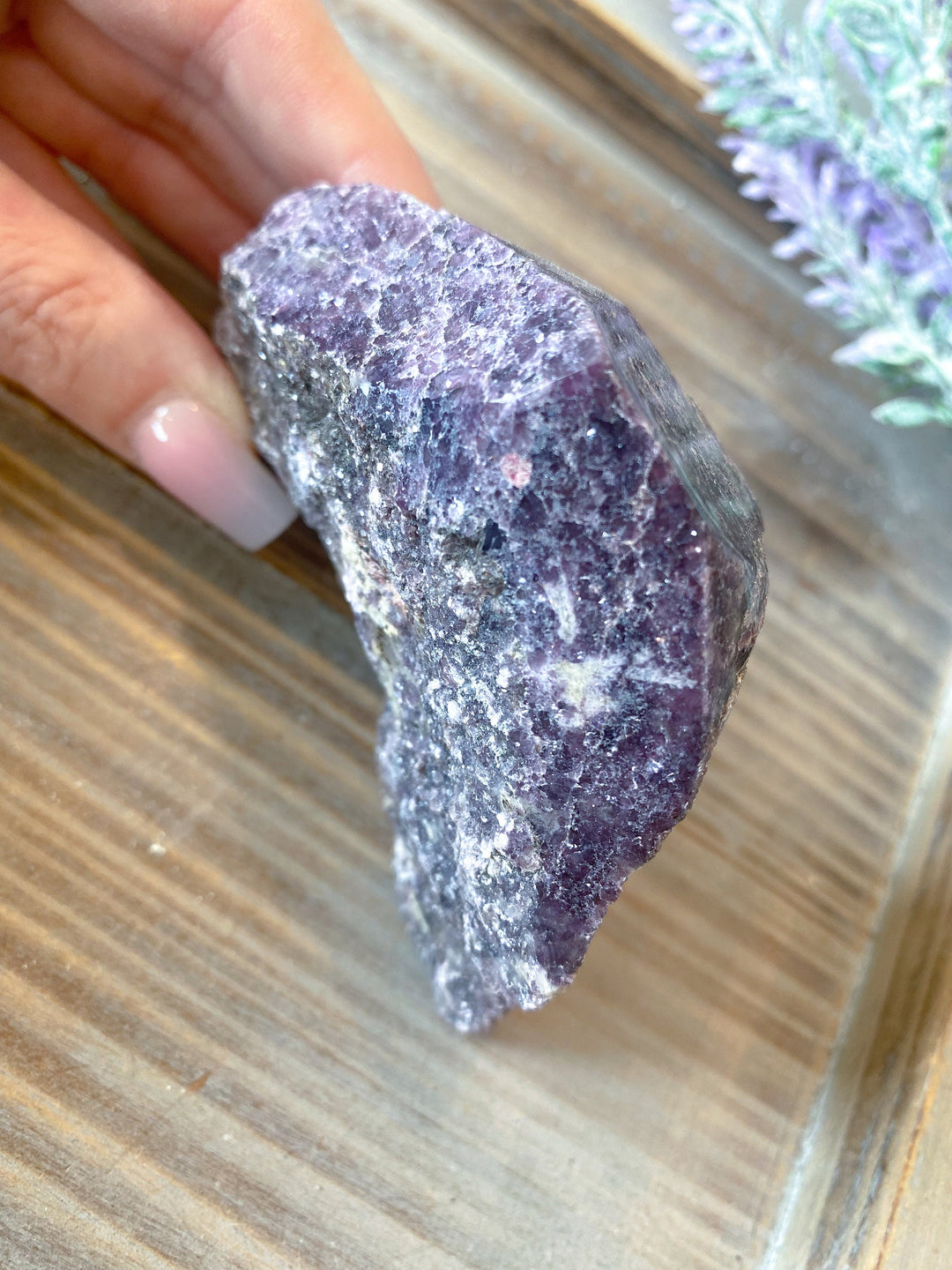LARGE, Mica-rich Purple Lepidolite Point - Get Exact Crystal Shown - 1 lb large