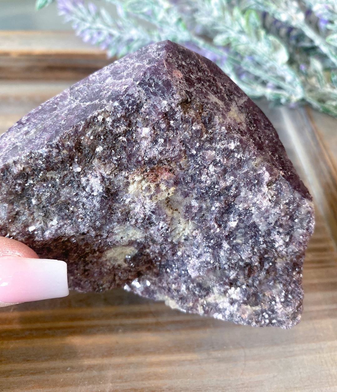 LARGE, Mica-rich Purple Lepidolite Point - Get Exact Crystal Shown - 1 lb large