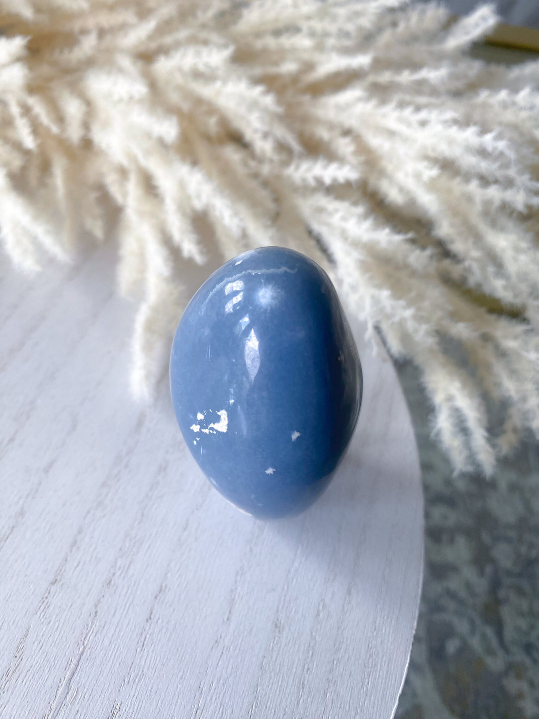 Angelite Freeform - Spiritual Awareness - Communication - Lucid Dreaming Stone - Deep Blue Angelite