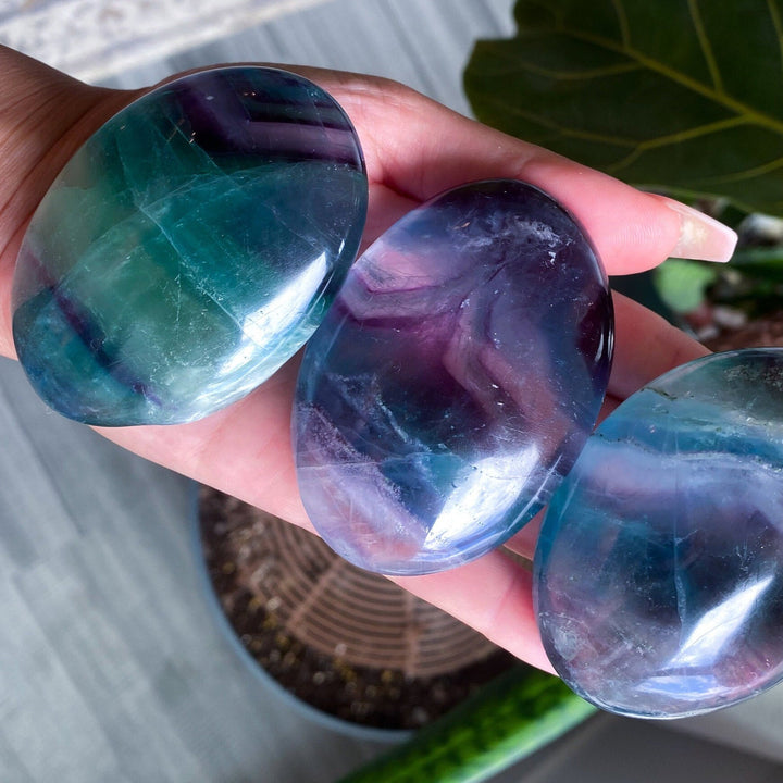 Imperfect Rainbow Fluorite Palm Stone