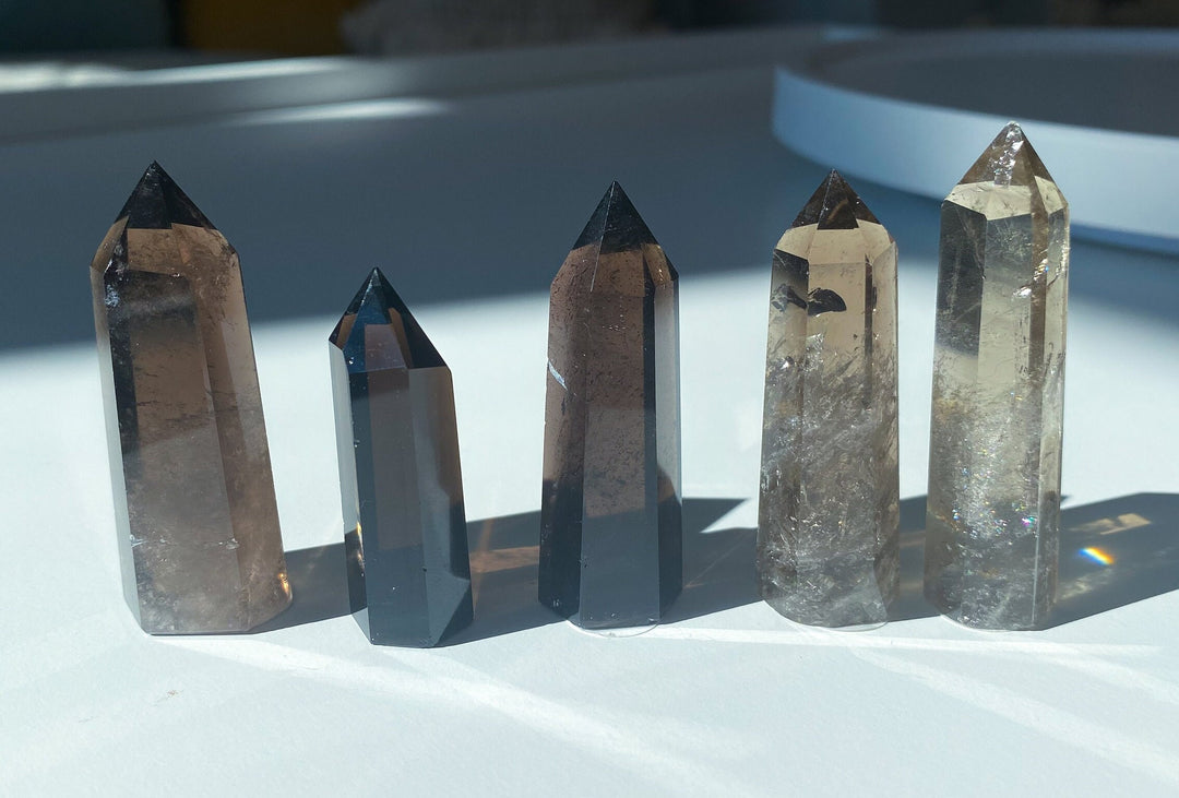 Imperfect Tiny Smokey Quartz Towers