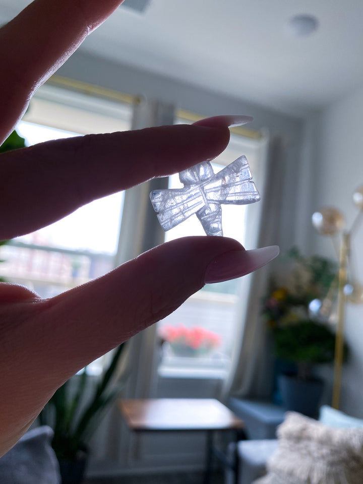 Clear Quartz Dragonfly Mini Carving: Amplify Intentions