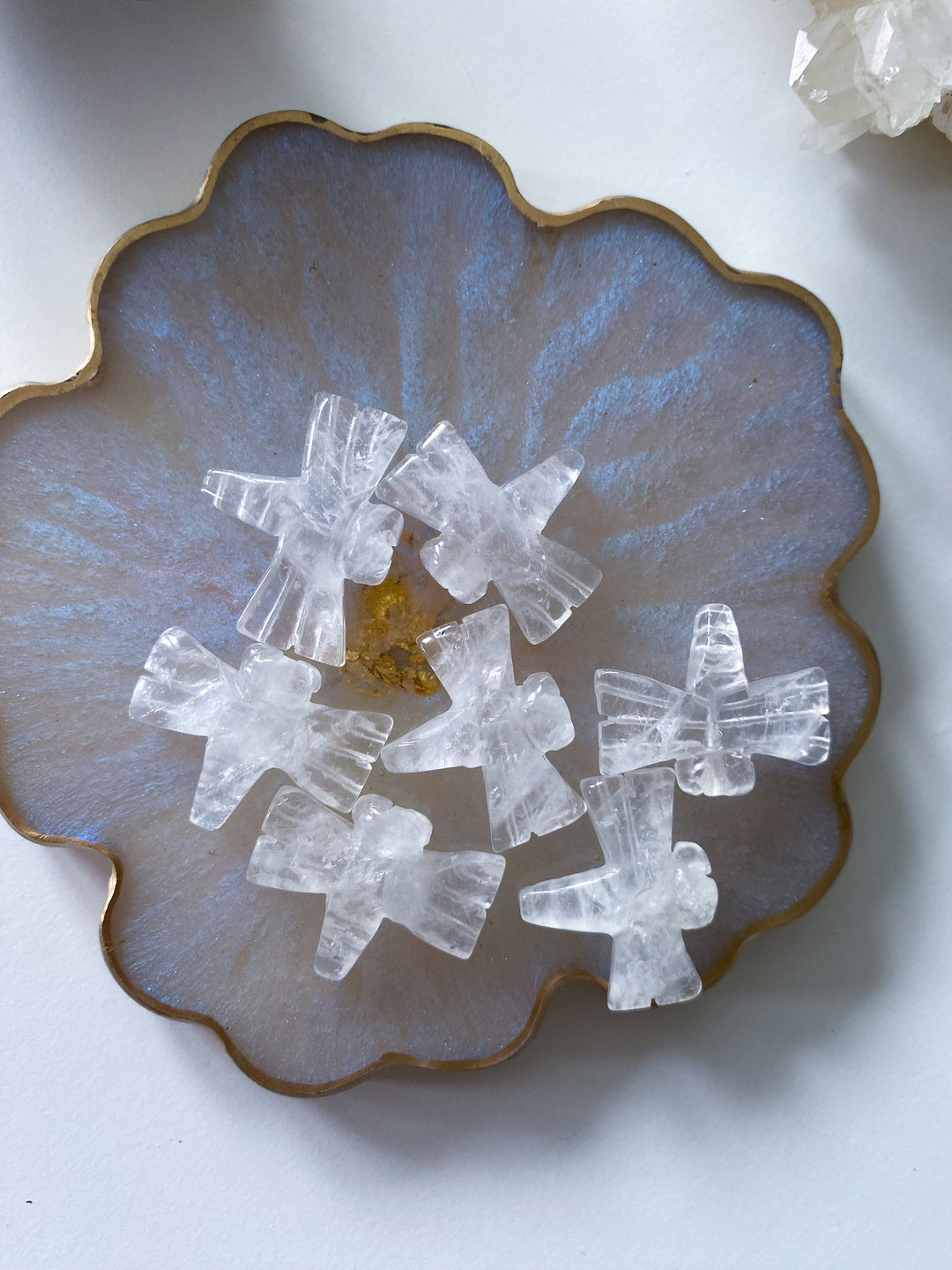 Clear Quartz Dragonfly Mini Carving: Amplify Intentions