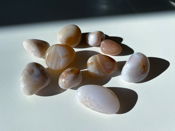 UNIQUE Pink Agate Tumble Stone - Pink Agate - Get Exact Item Listed - Cherry Blossom - Cheerful - Happy - Spiritual Growth - New Beginnings