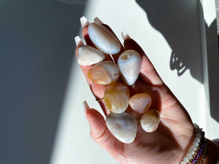 UNIQUE Pink Agate Tumble Stone - Pink Agate - Get Exact Item Listed - Cherry Blossom - Cheerful - Happy - Spiritual Growth - New Beginnings