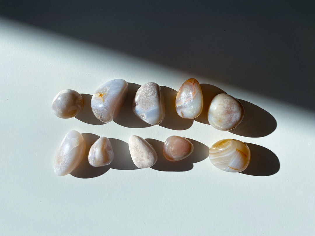 UNIQUE Pink Agate Tumble Stone - Pink Agate - Get Exact Item Listed - Cherry Blossom - Cheerful - Happy - Spiritual Growth - New Beginnings