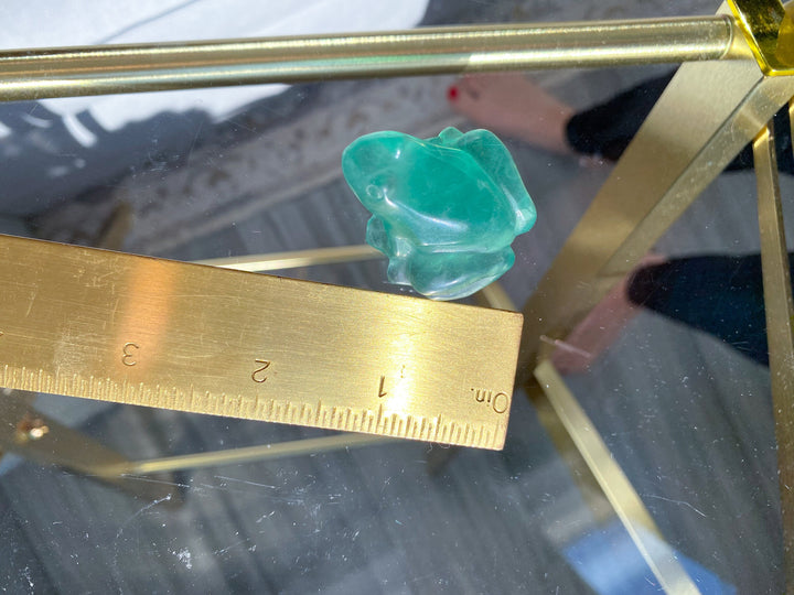 Green Fluorite Frog Carving
