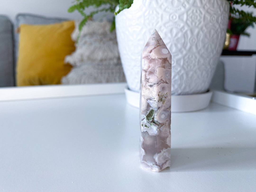 Gentle Flower Agate Tower #5