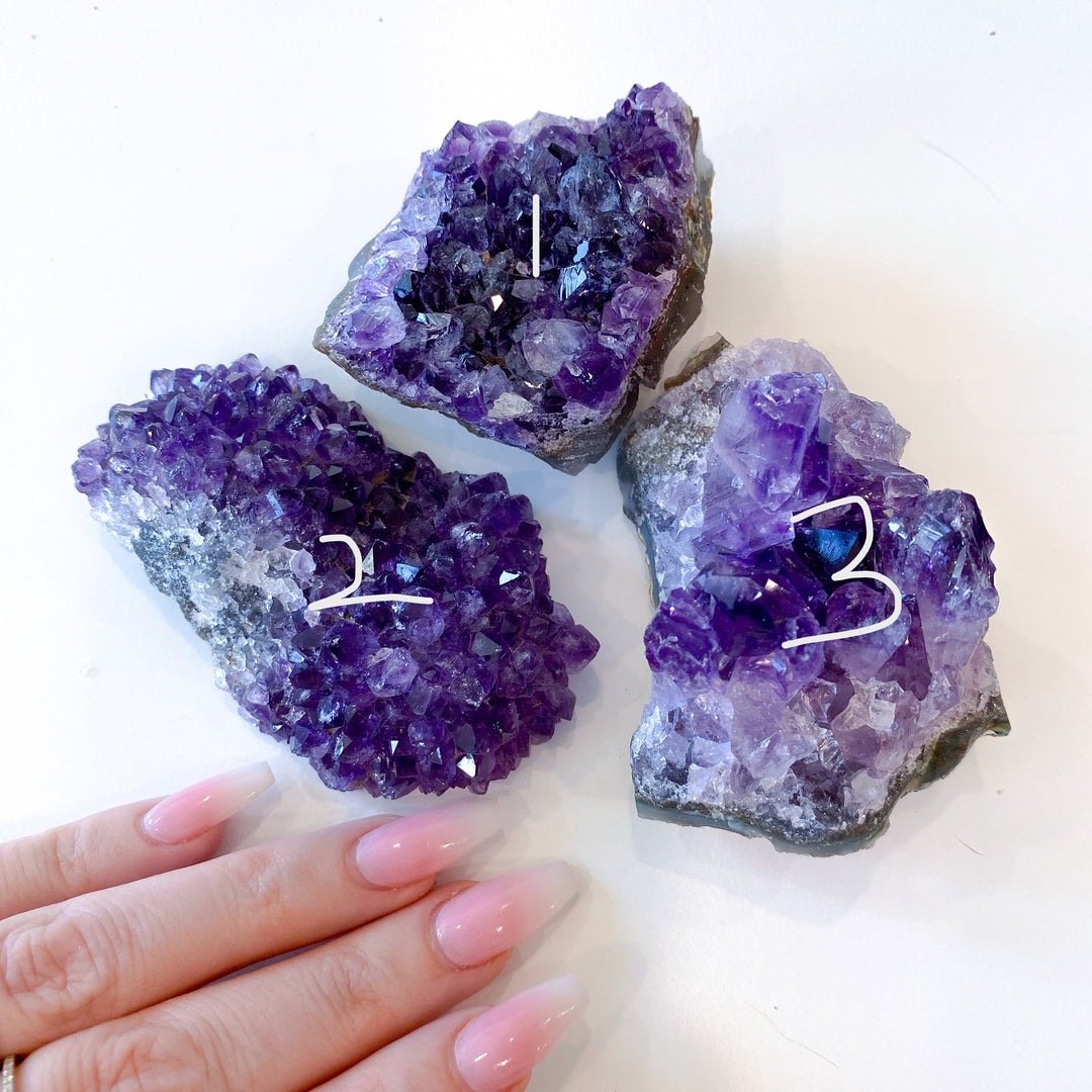 GRAPE Amethyst Clusters 2-3" - You Choose