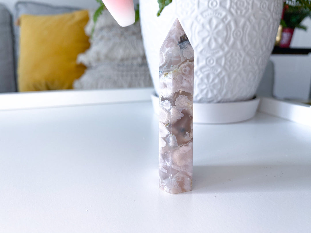 Gentle Flower Agate Tower #5