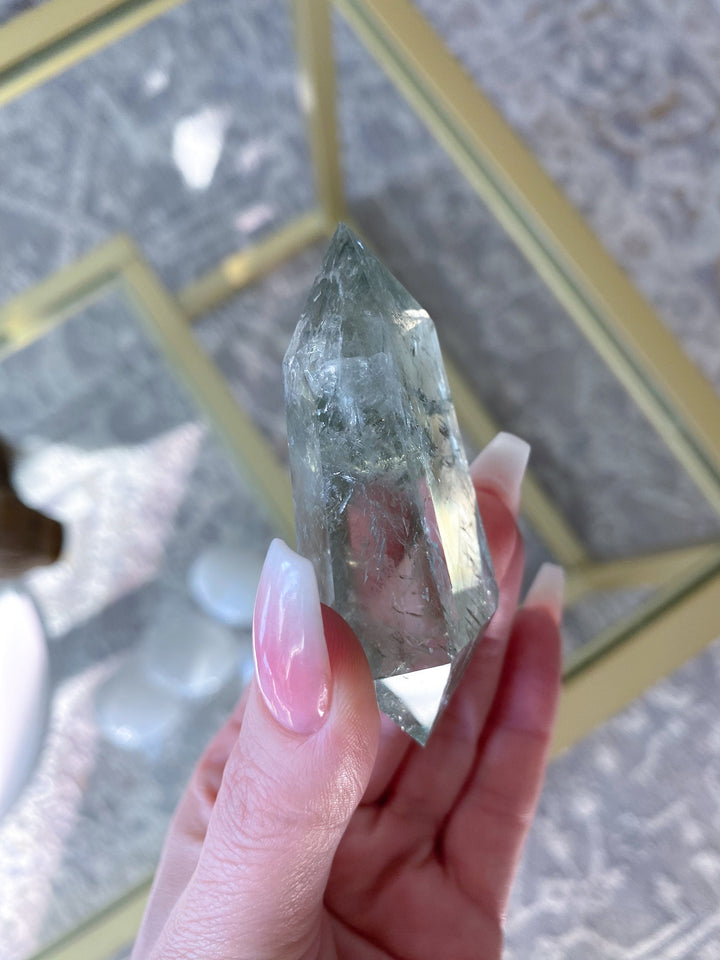 2.75" Prasiolite Double Terminated Wand - Green Quartz - Exact Item Ships