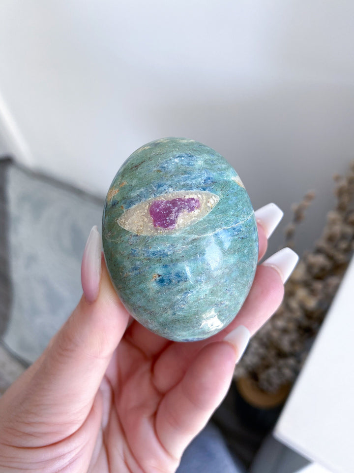 QUALITY Ruby Fuchsite Palm - Get EXACT Item - Anyolite - Self Love - Emotional Support - Health - Confidence - Release - Root, Heart Chakra