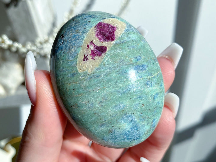 QUALITY Ruby Fuchsite Palm - Get EXACT Item - Anyolite - Self Love - Emotional Support - Health - Confidence - Release - Root, Heart Chakra