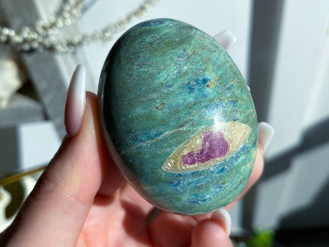 QUALITY Ruby Fuchsite Palm - Get EXACT Item - Anyolite - Self Love - Emotional Support - Health - Confidence - Release - Root, Heart Chakra