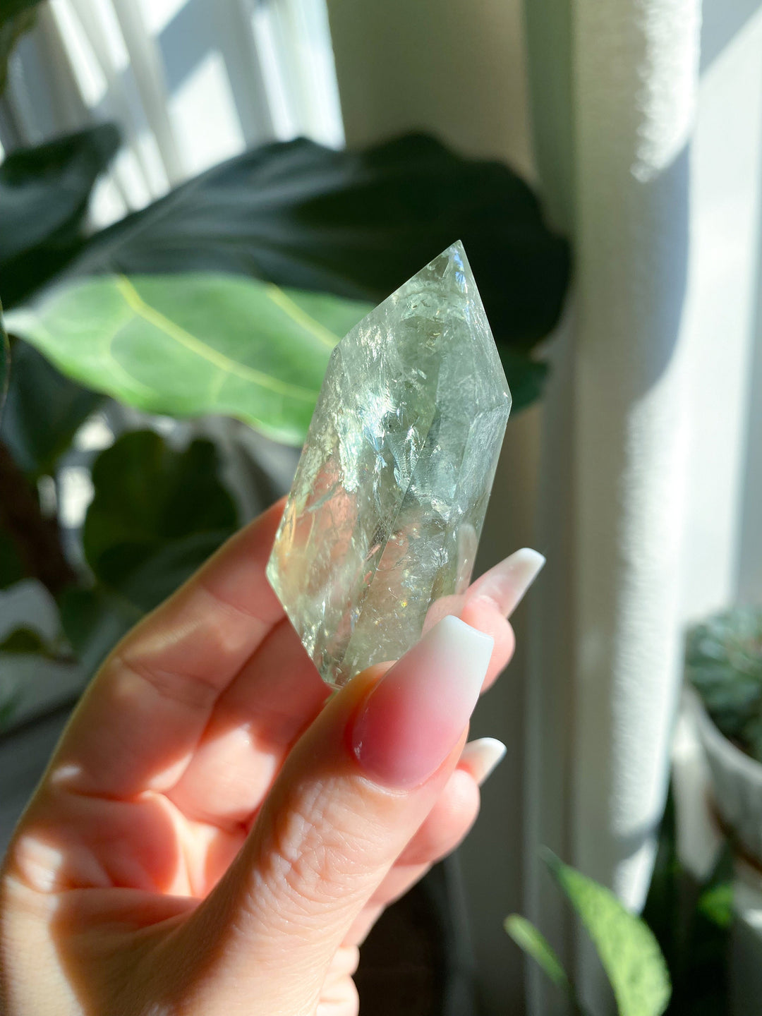 2.75" Prasiolite Double Terminated Wand - Green Quartz - Exact Item Ships