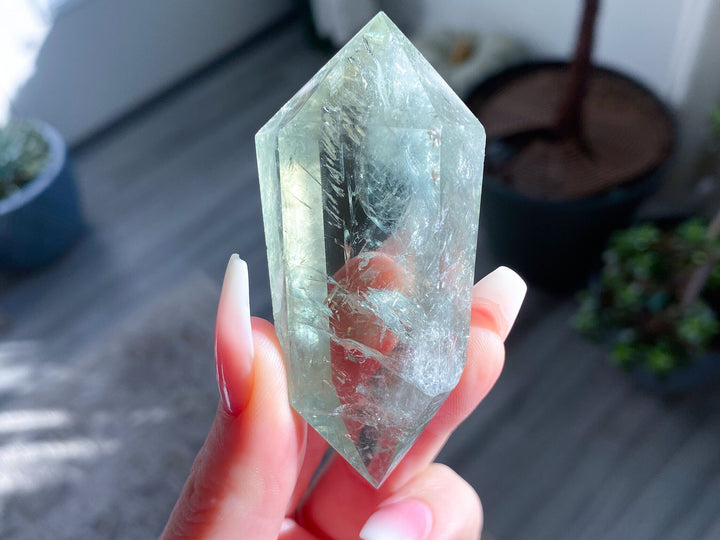 2.75" Prasiolite Double Terminated Wand - Green Quartz - Exact Item Ships