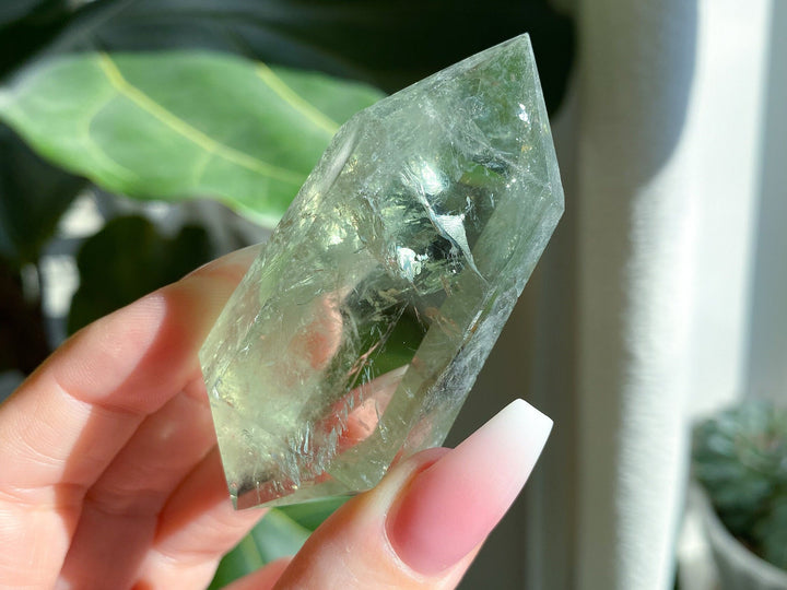 2.75" Prasiolite Double Terminated Wand - Green Quartz - Exact Item Ships