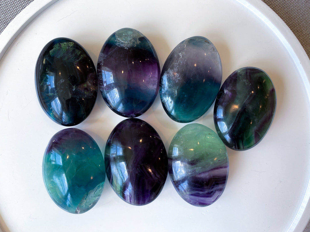 Imperfect Rainbow Fluorite Palm Stone