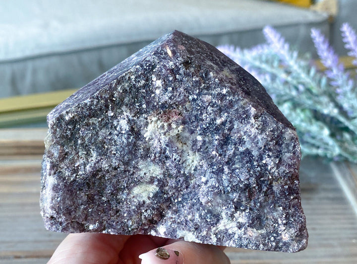 LARGE, Mica-rich Purple Lepidolite Point - Get Exact Crystal Shown - 1 lb large