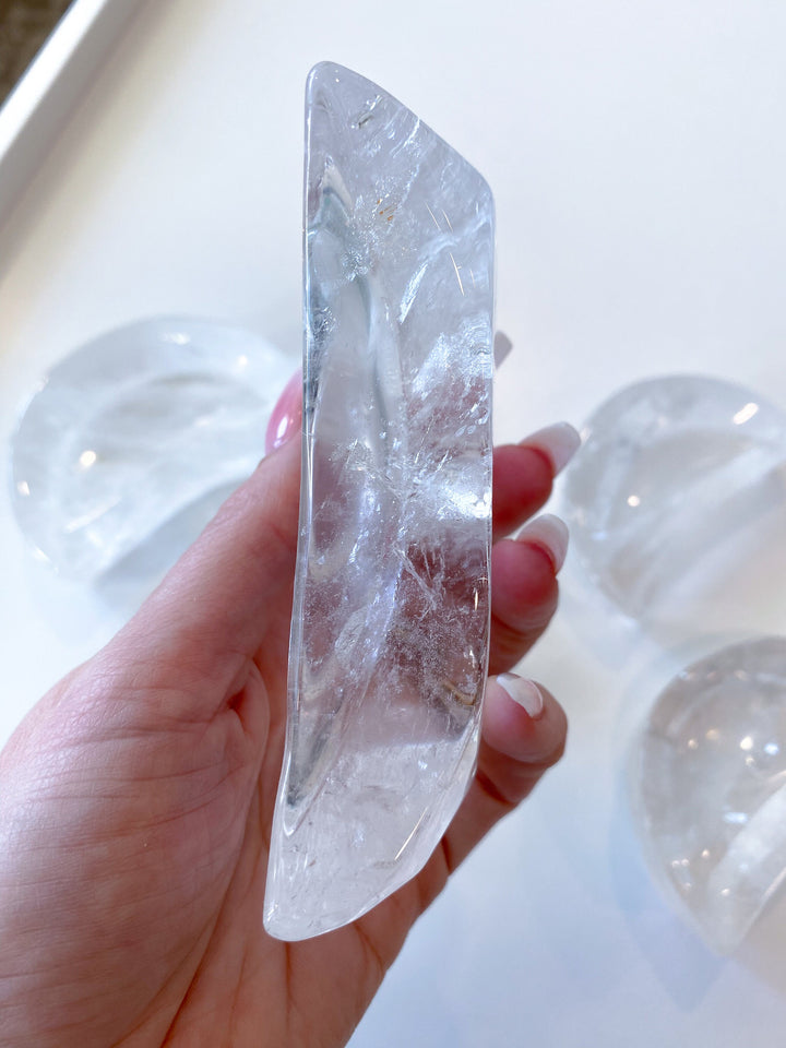 Clear Quartz Moon Bowl