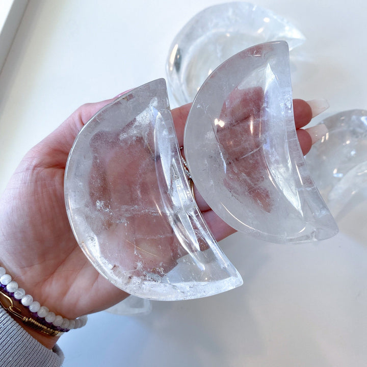 Clear Quartz Moon Bowl