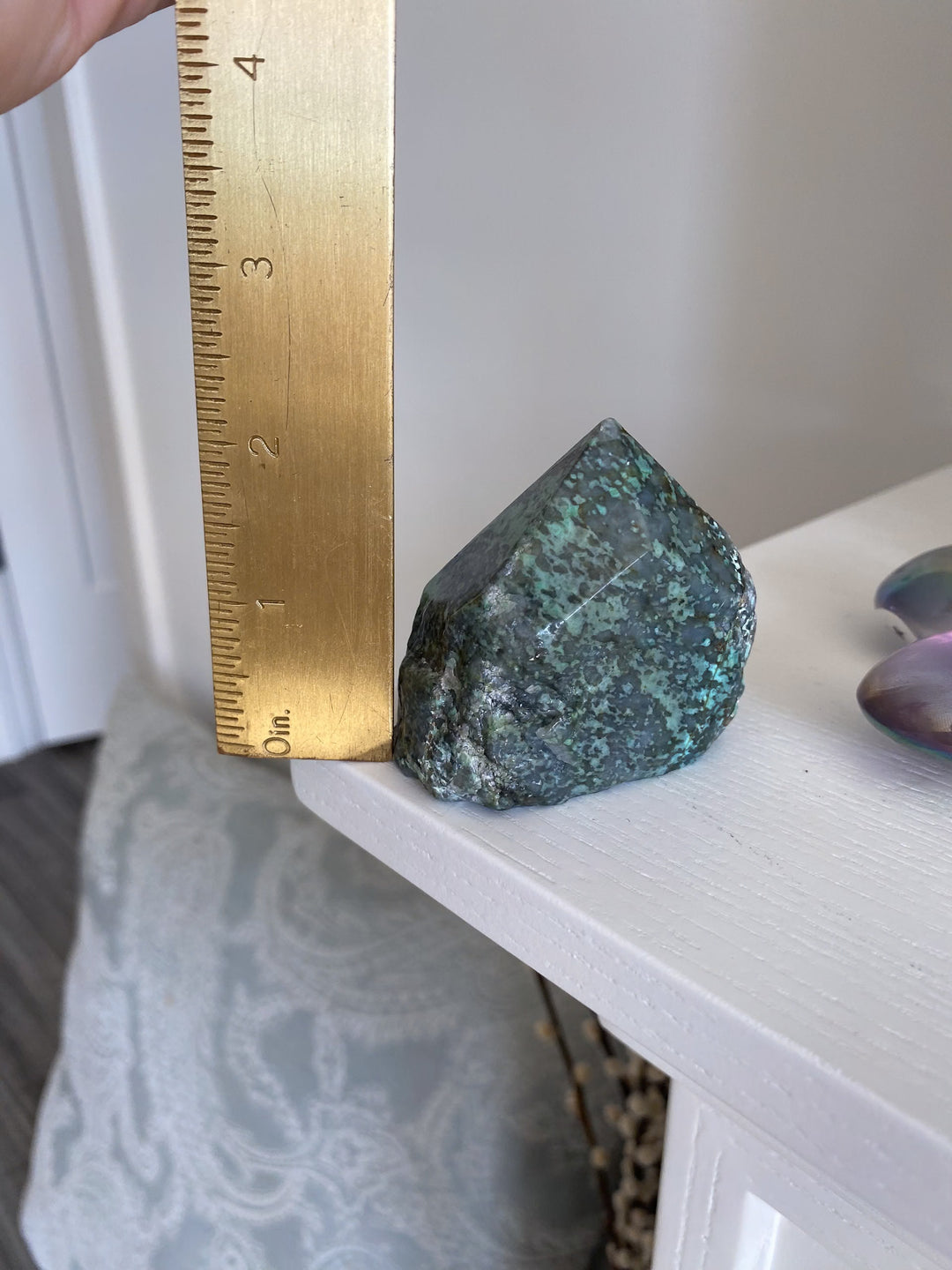 African Turquoise Top Polish Point Stone #4 - Get Exact Piece - Aligns all the chakras