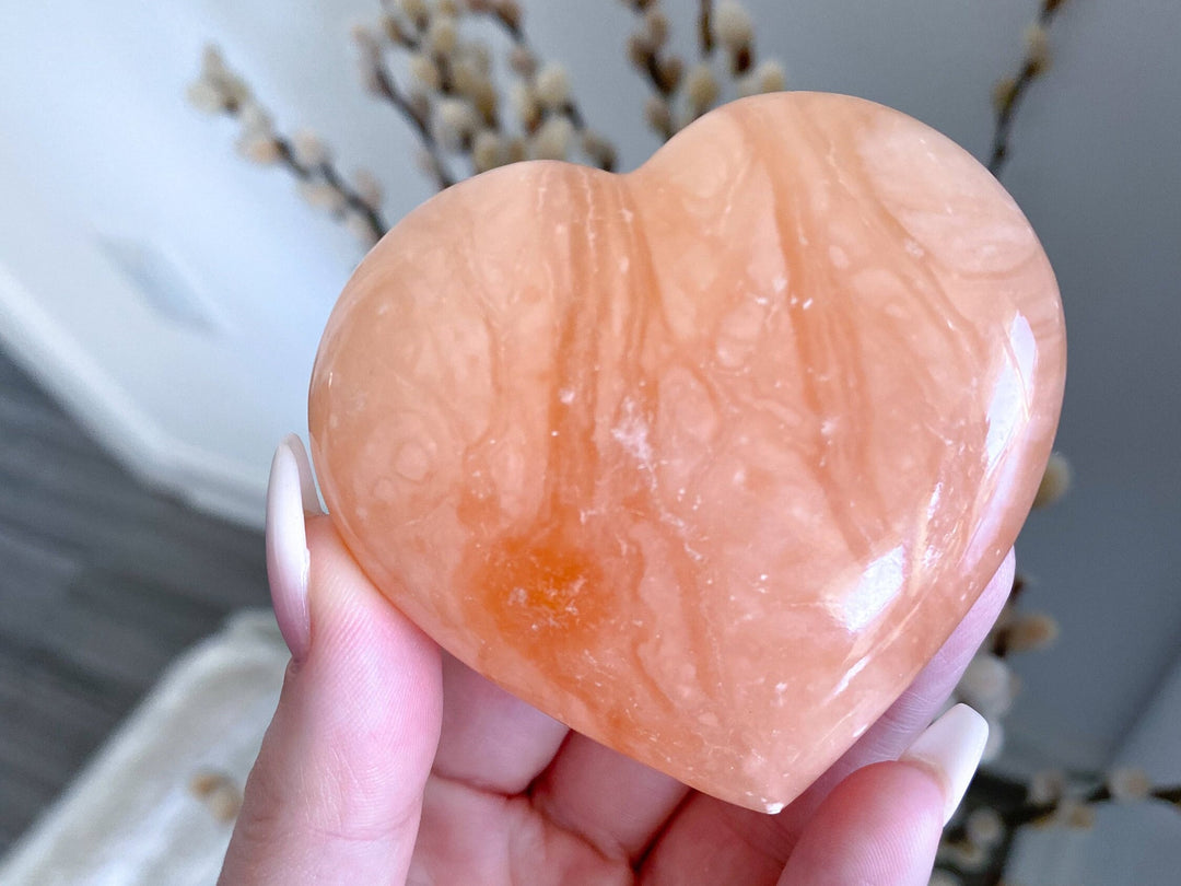 CHUNKY Sherbert Calcite Heart