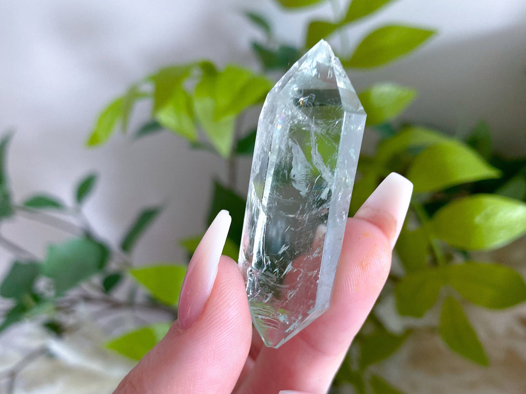 You Choose: Imperfect Prasiolite Double Terminated Wand - Green Quartz