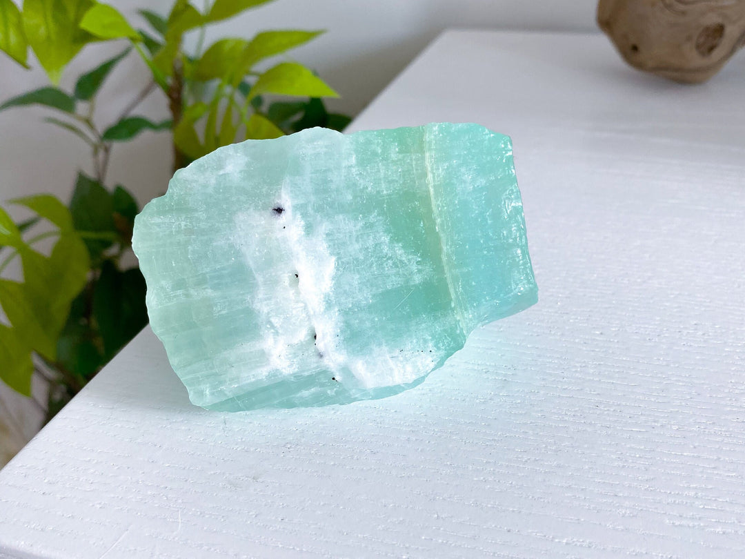 Pistachio Calcite Raw Freeform - Get Exact Piece